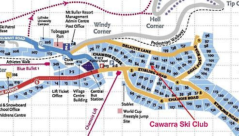 mt buller accommodation map Accommodation At Mt Buller Cawarra Ski Lodge mt buller accommodation map